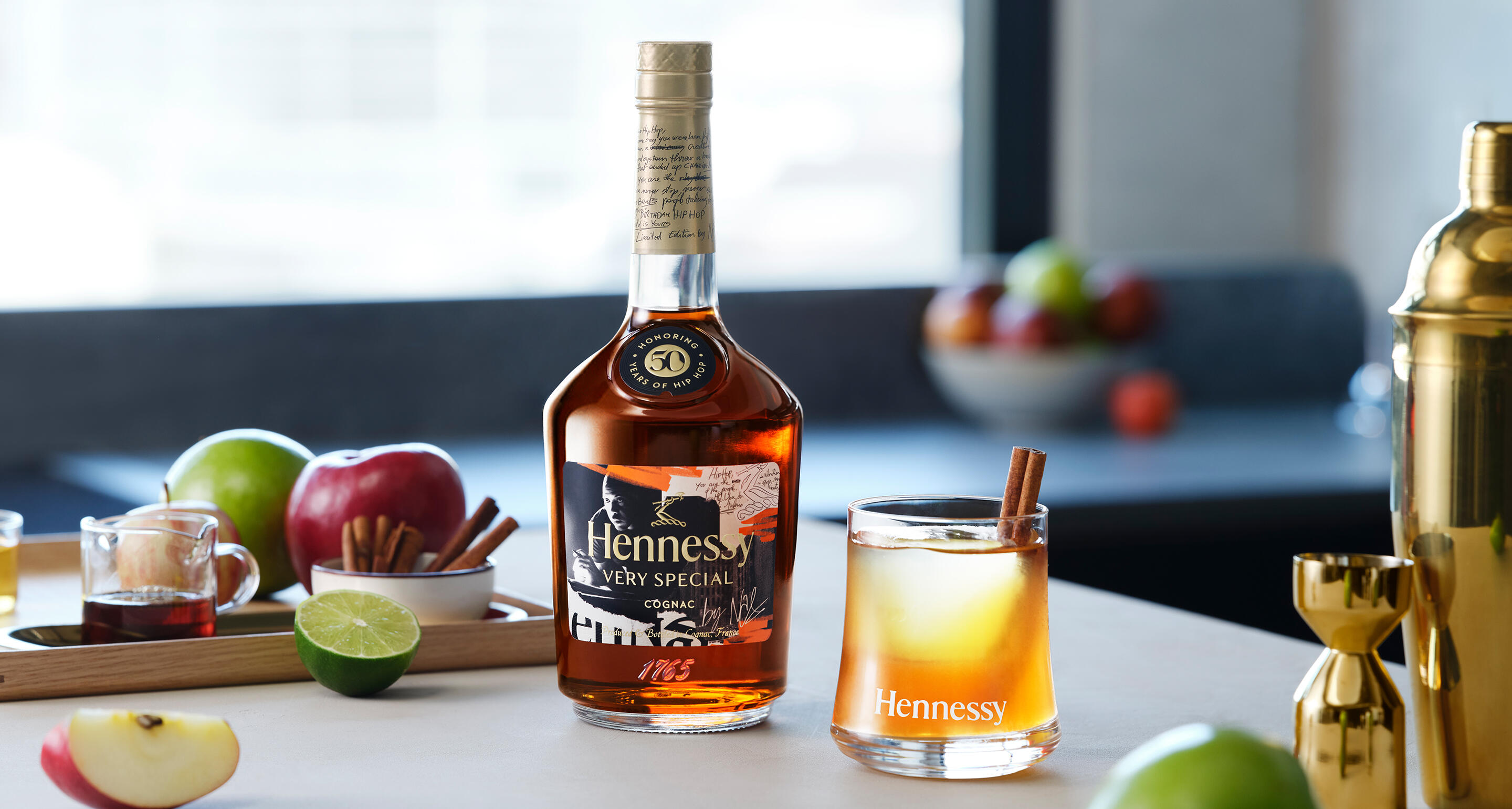 The Big Apple cocktail made with Hennessy V.S cognac