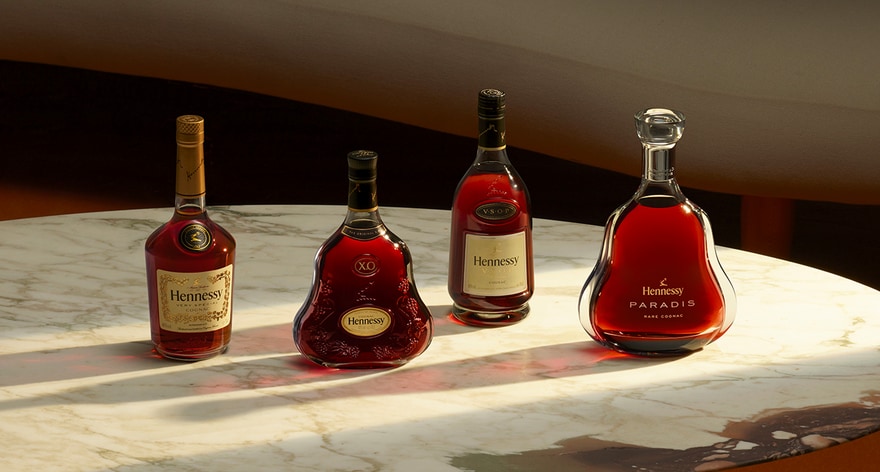 Finest cognac: Hennessy XO, Hennessy Paradis and other cognac bottles
